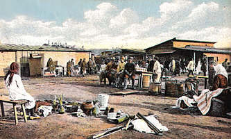 Bread market. Photo from S.Medvedev's book "Irkutsk on postcards".